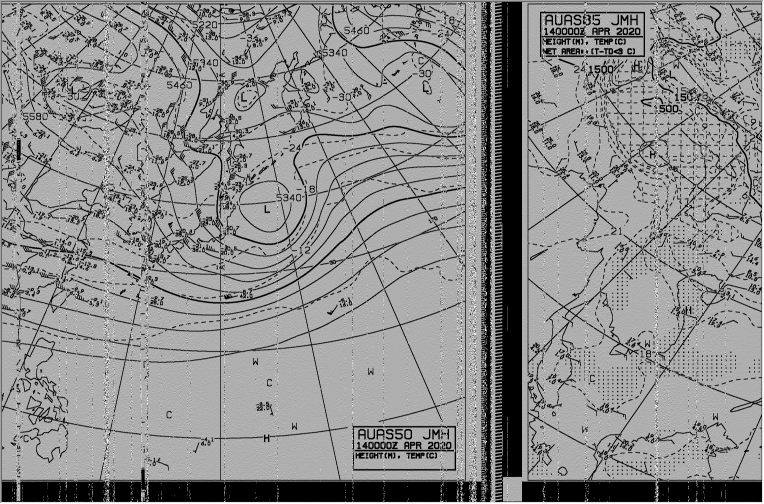 接收日本JMH气象传真