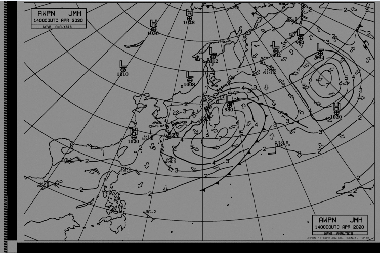 接收日本JMH气象传真